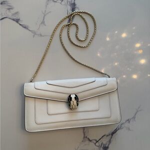 Authentic BVLGARI Serpenti Leather Crossbody chain Bag